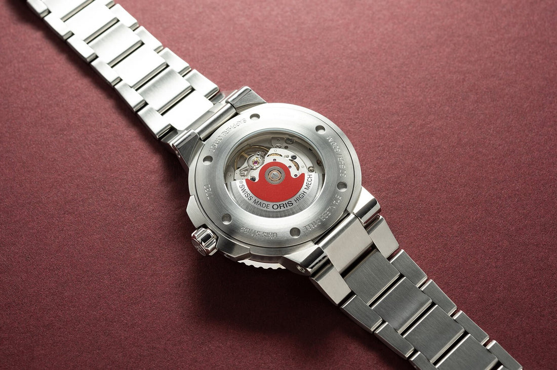 Oris Aquis Date Relief Cherry Dial 01 733 7730 4158-07 8 24 05PEB