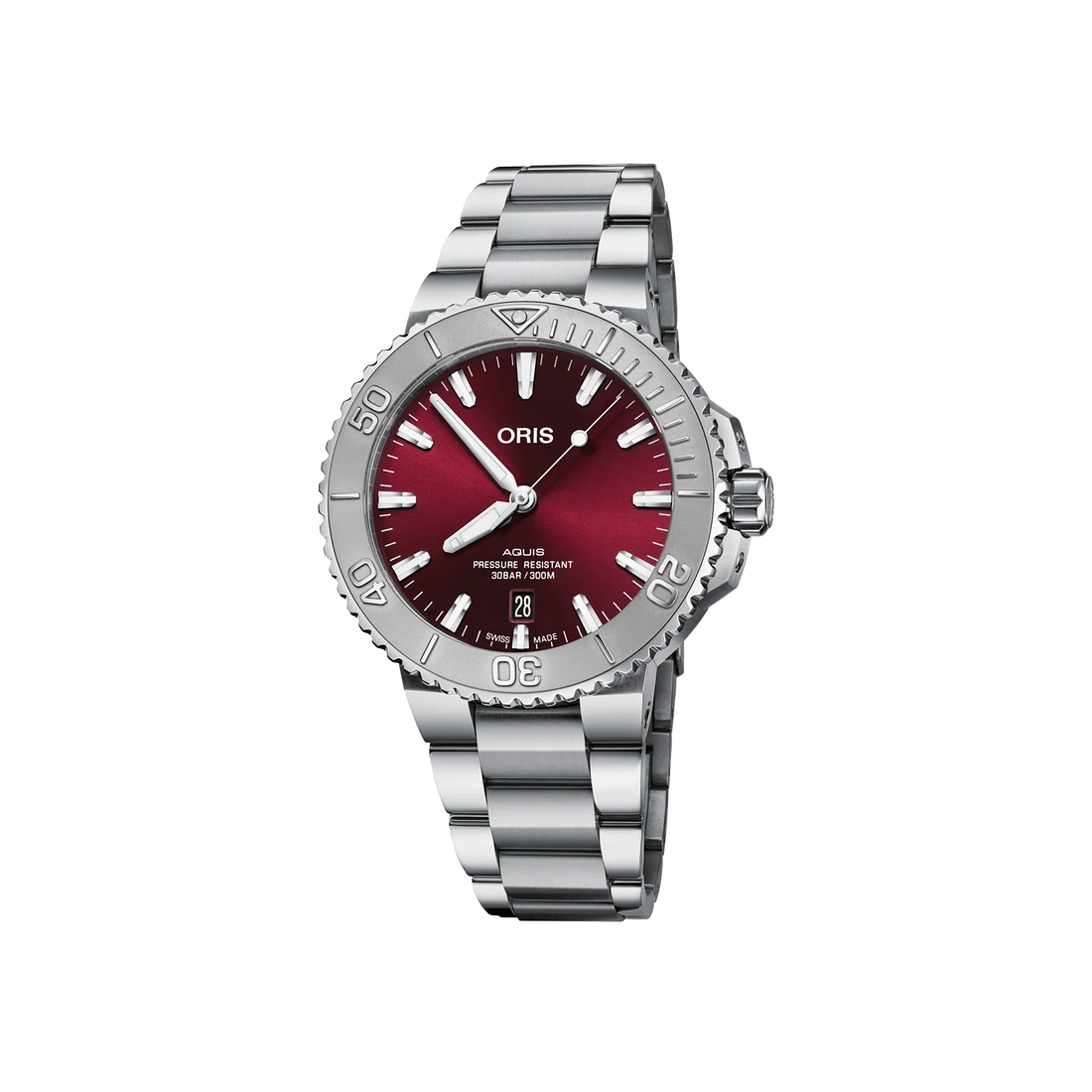 Oris Aquis Date Relief Cherry Dial 01 733 7766 4158-07 8 22 05PEB