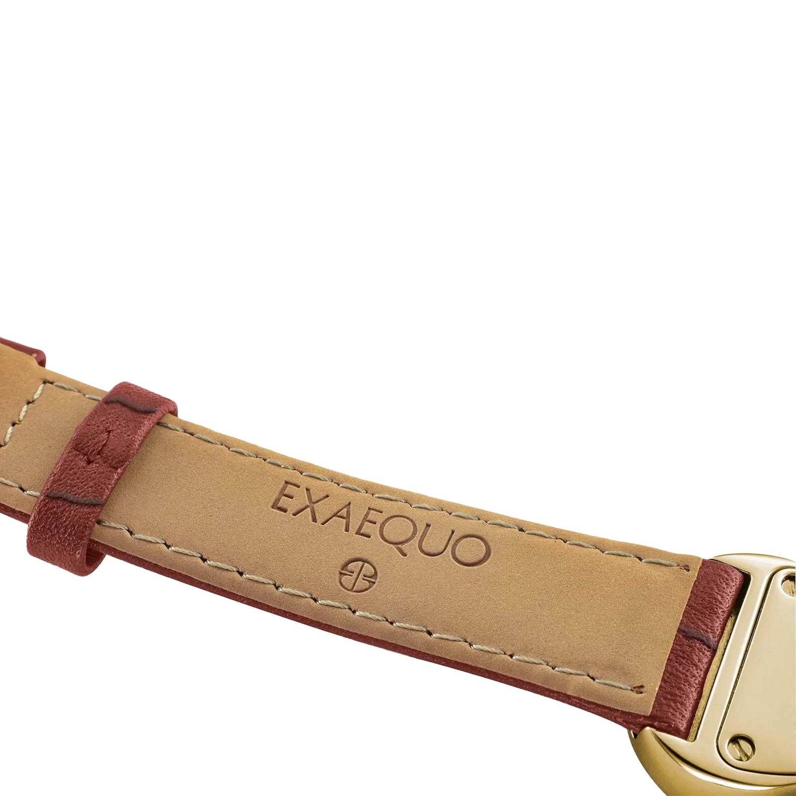 złoty zegarek rozlany salvador dali exaequo melting watch kwarcowy żólta tarcza z brązowym paskiem 