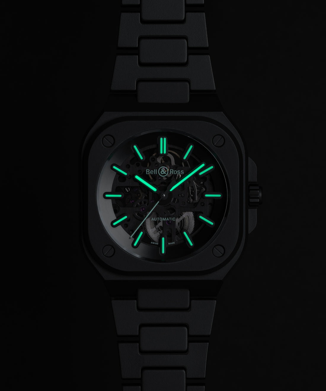 BELL&ROSS BR-05 Skeleton Black Lum Ceramic