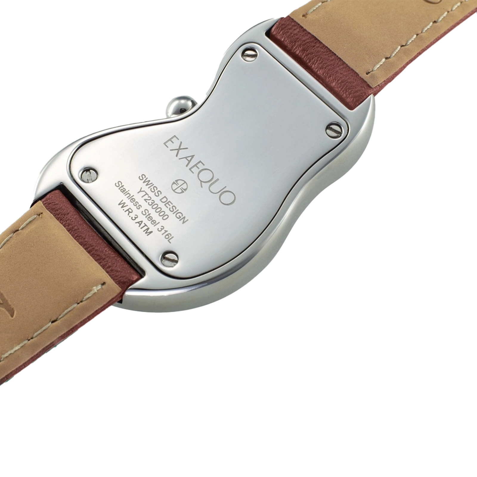 srebrny zegarek rozlany salvador dali exaequo melting watch kwarcowy żólta tarcza z brązowym paskiem 