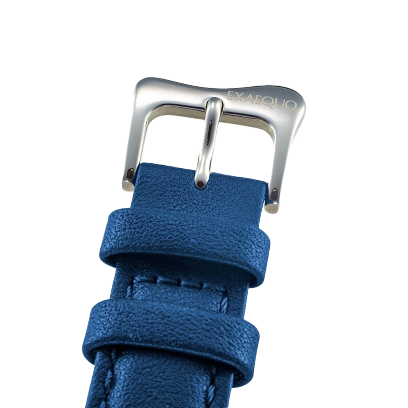 srebrny zegarek rozlany salvador dali exaequo melting watch kwarcowy niebieska tarcza z niebieskim paskiem 