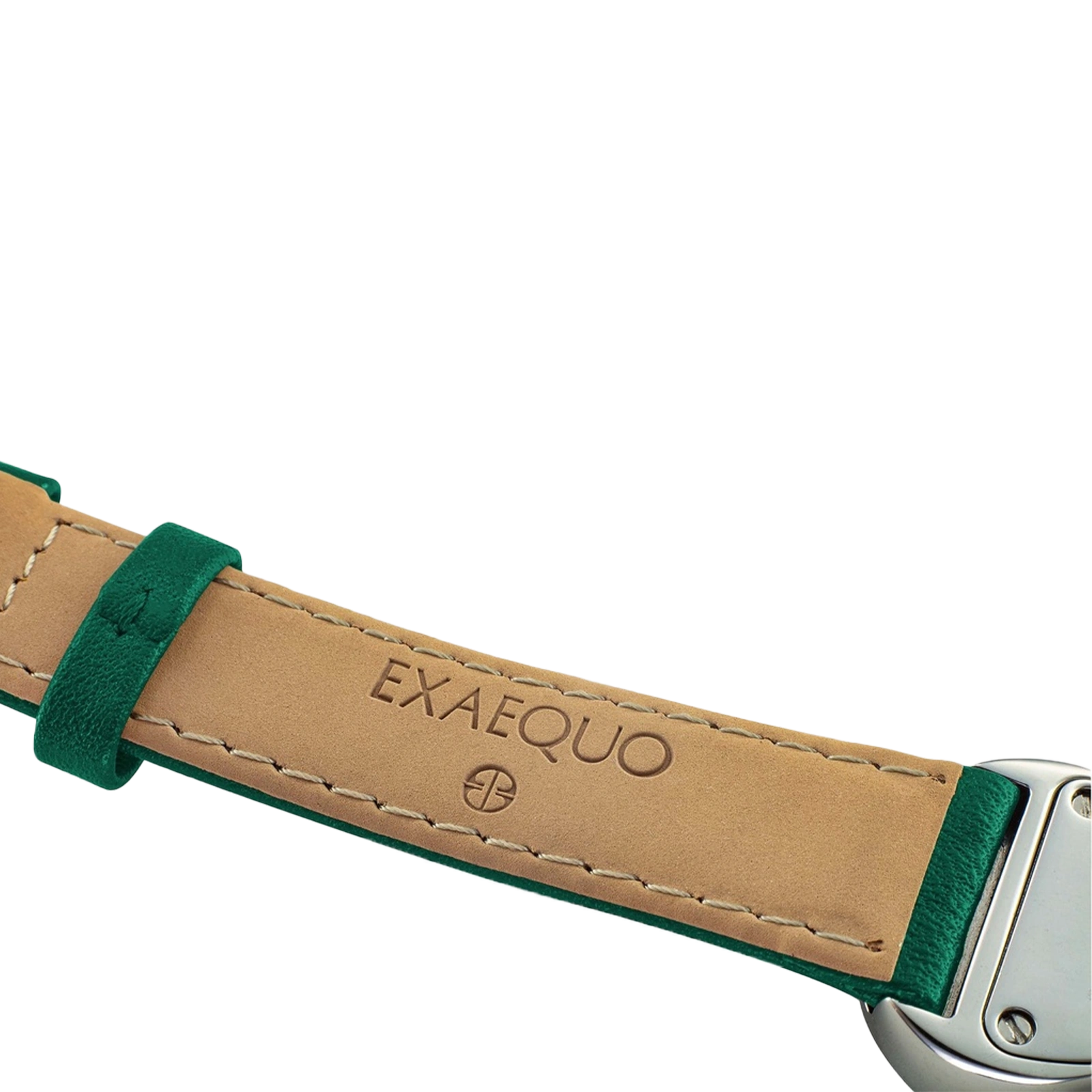 srebrny zegarek rozlany salvador dali exaequo melting watch kwarcowy zielona tarcza i zielony pasek