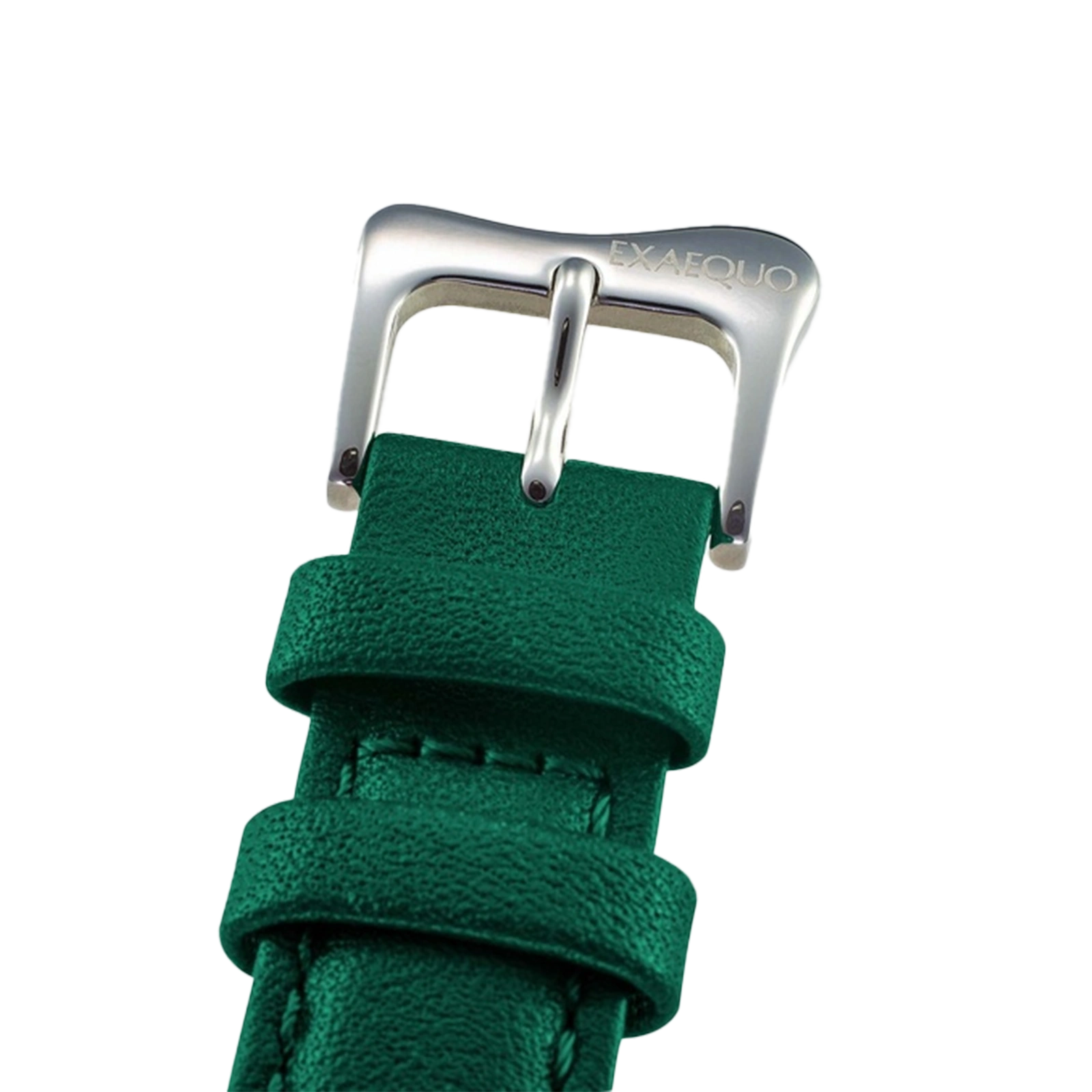 srebrny zegarek rozlany salvador dali exaequo melting watch kwarcowy zielona tarcza i zielony pasek