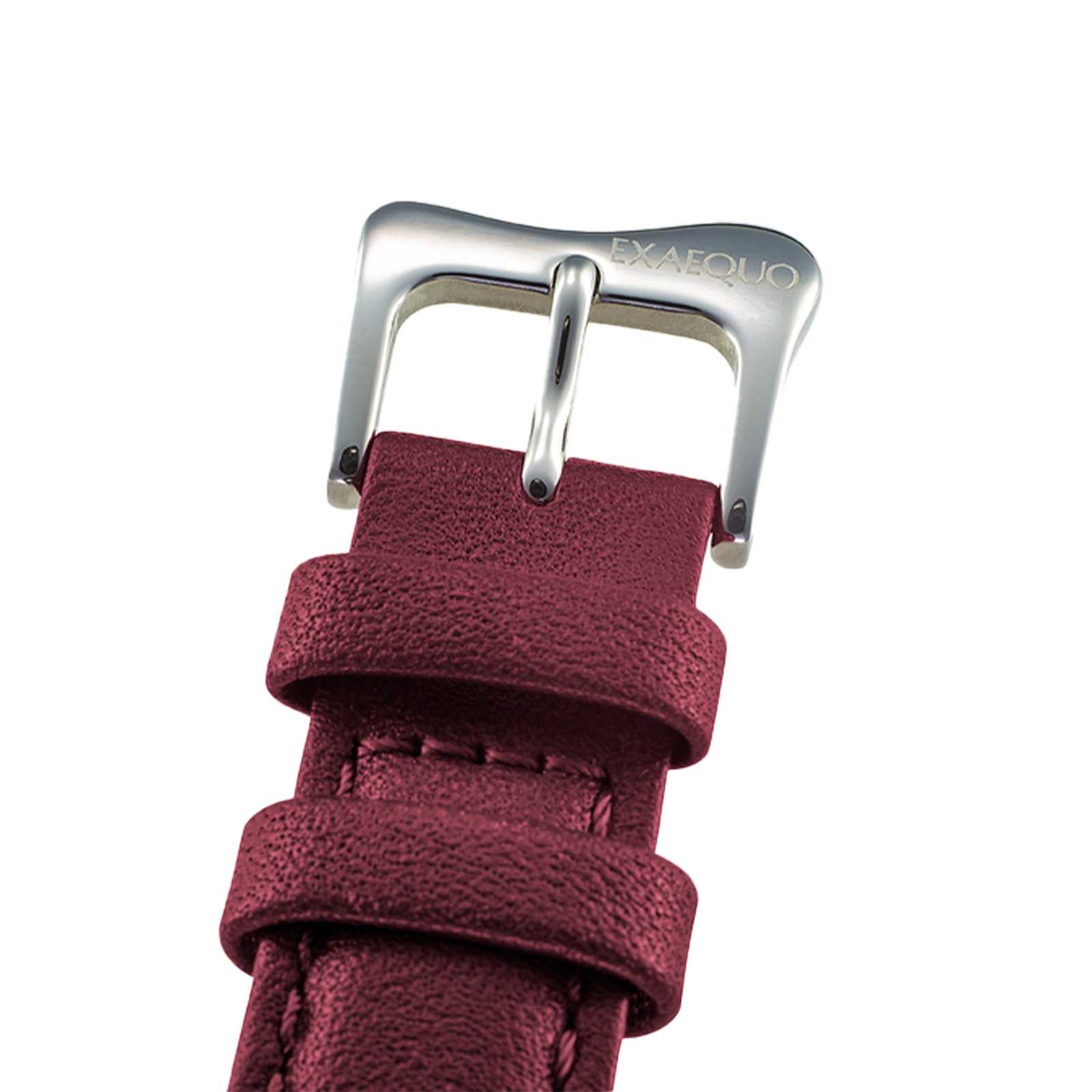 srebrny zegarek rozlany salvador dali exaequo melting watch kwarcowy bordowa tarcza i bordowy pasek 