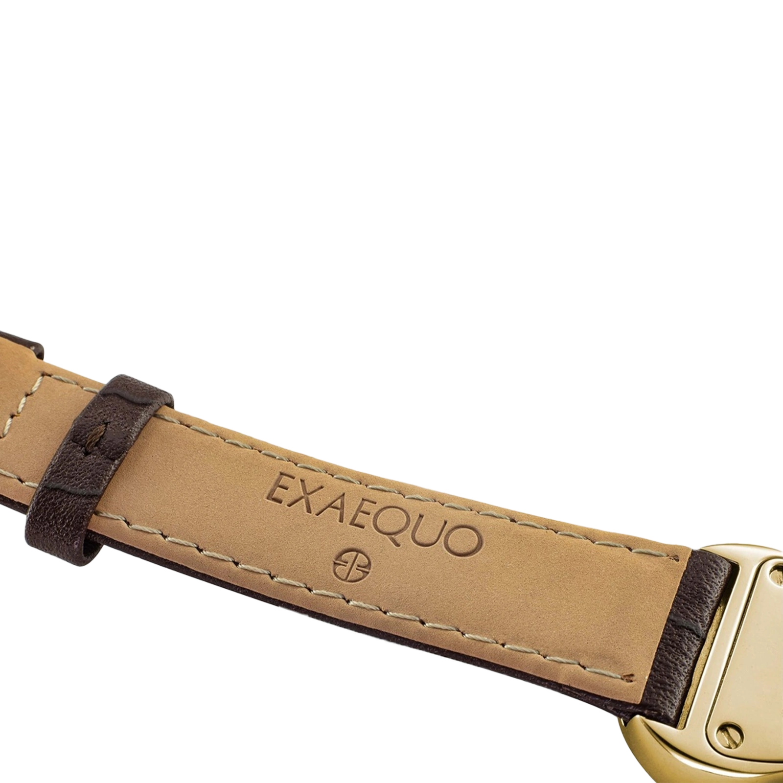 złoty zegarek rozlany salvador dali exaequo melting watch kwarcowy biała tarcza i brązowy pasek