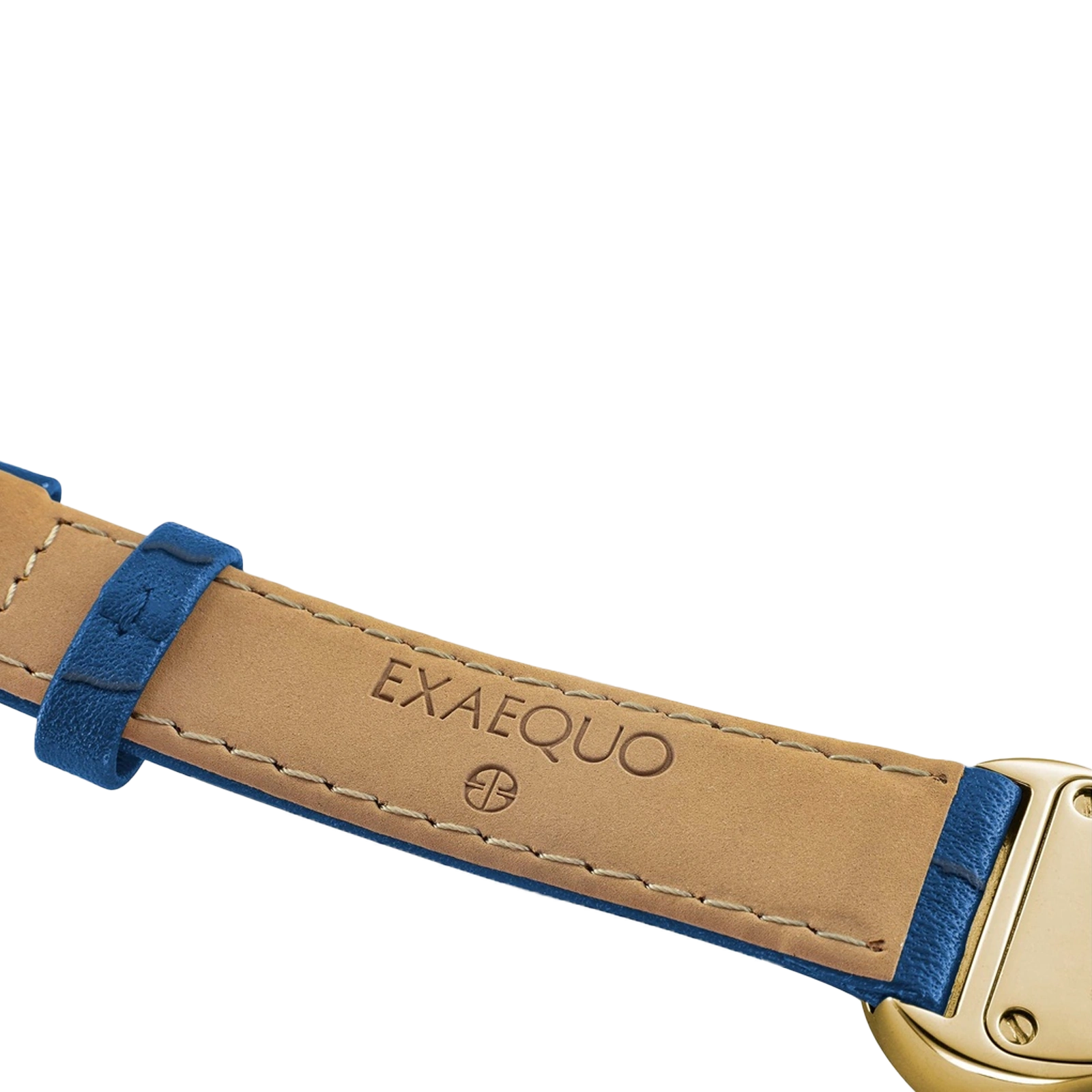 złoty zegarek rozlany salvador dali exaequo melting watch kwarcowy niebieski z niebieskim paskiem aligator