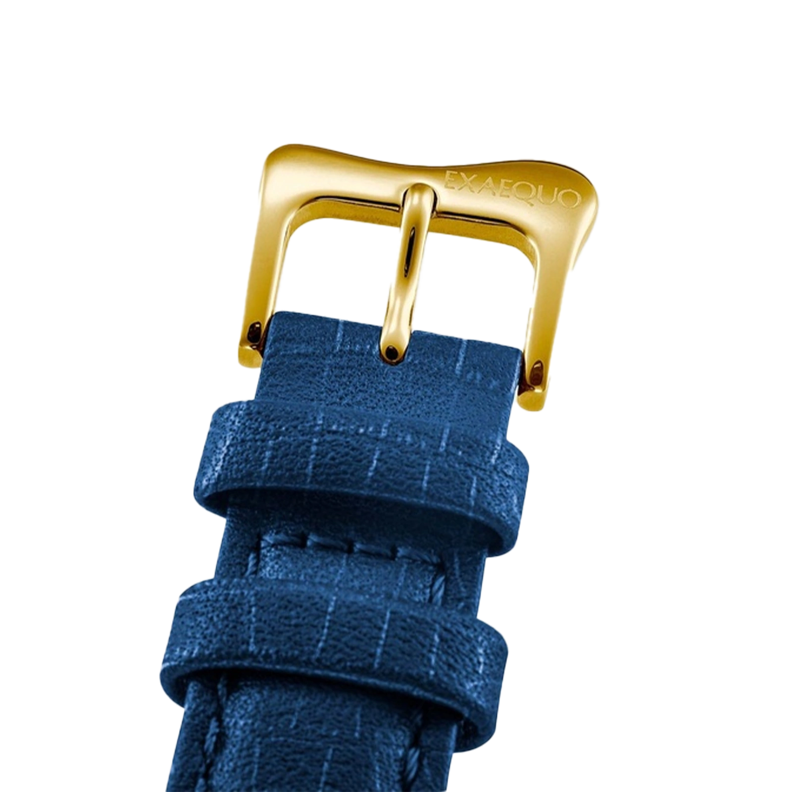 złoty zegarek rozlany salvador dali exaequo melting watch kwarcowy niebieski z niebieskim paskiem aligator