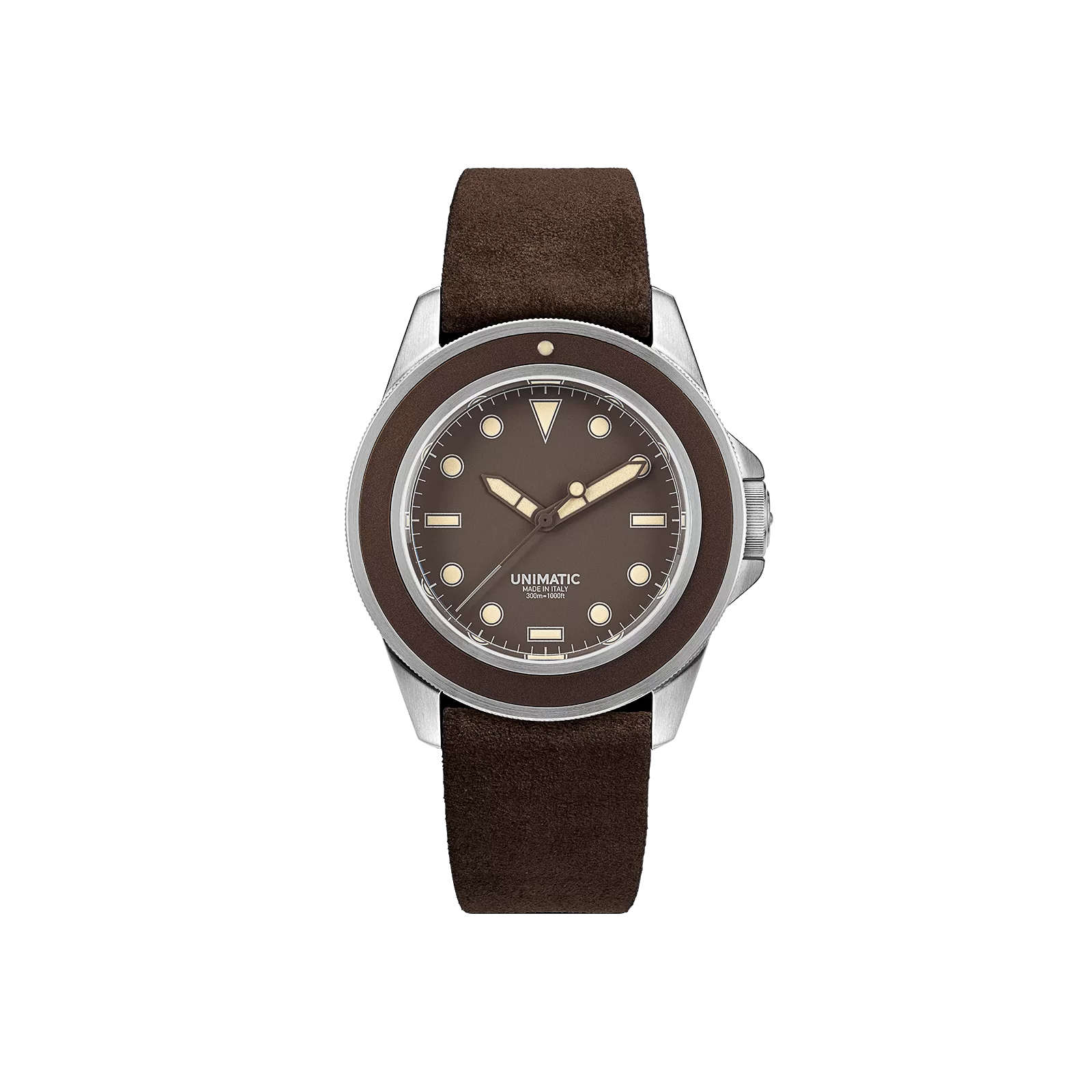zegarek sportowy brązowy Unimatic U1S-MB Edition of 500 zamszowy pasek