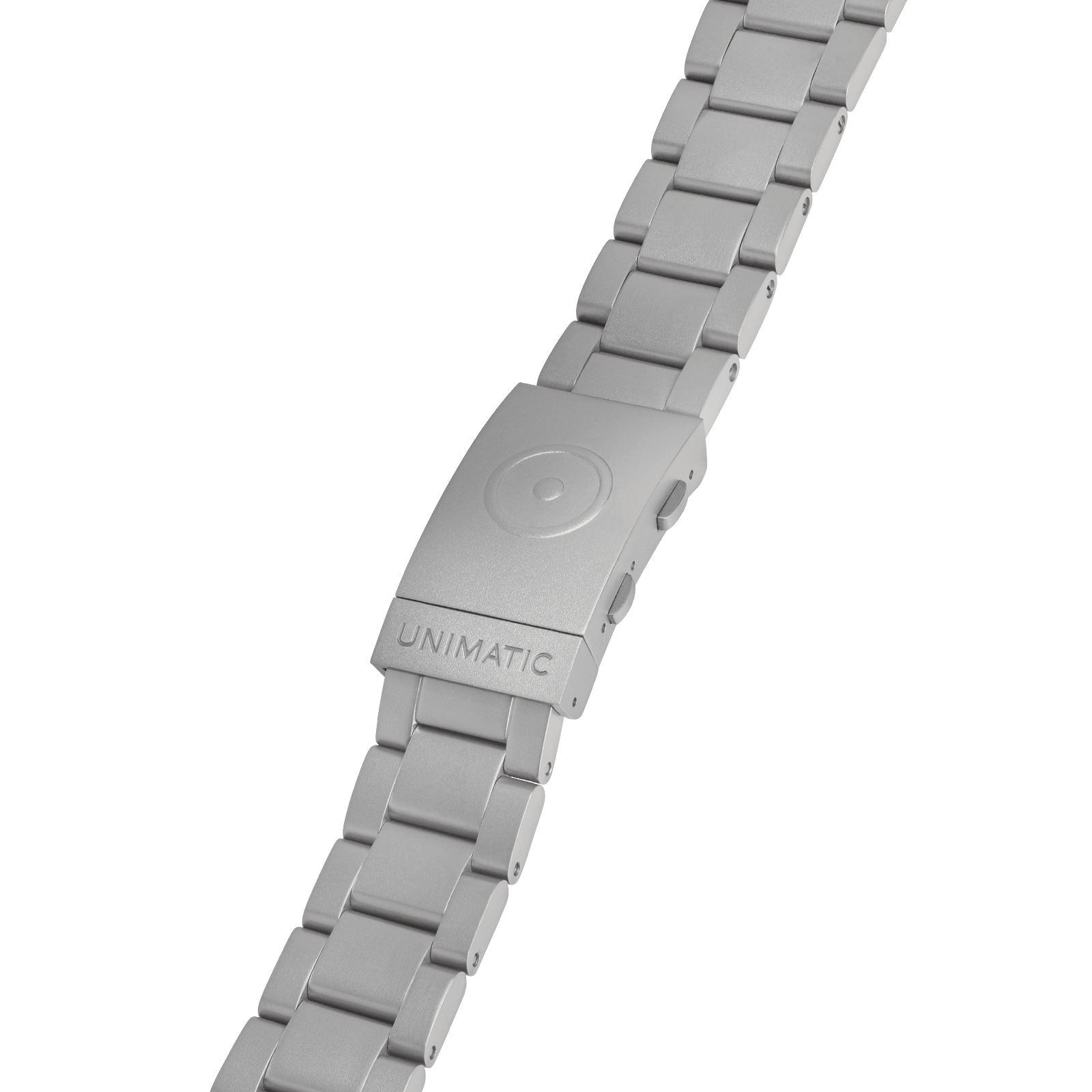 Bransoleta Unimatic wykonana z litej stali nierdzewnej o piaskowanej powierzchni przeznaczona dla serii toolwatch marki unimatic