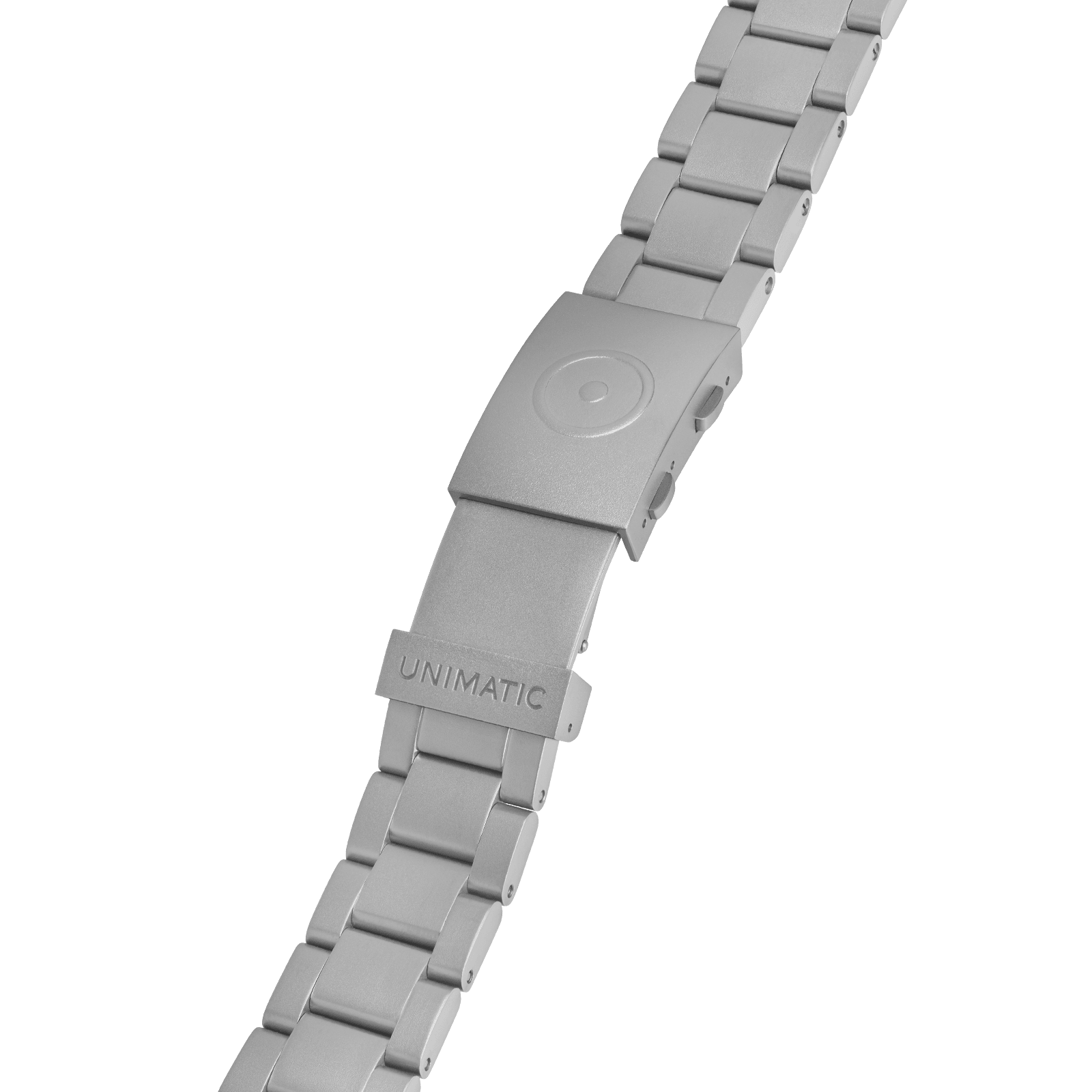 Bransoleta Unimatic wykonana z litej stali nierdzewnej o piaskowanej powierzchni przeznaczona dla serii toolwatch marki unimatic