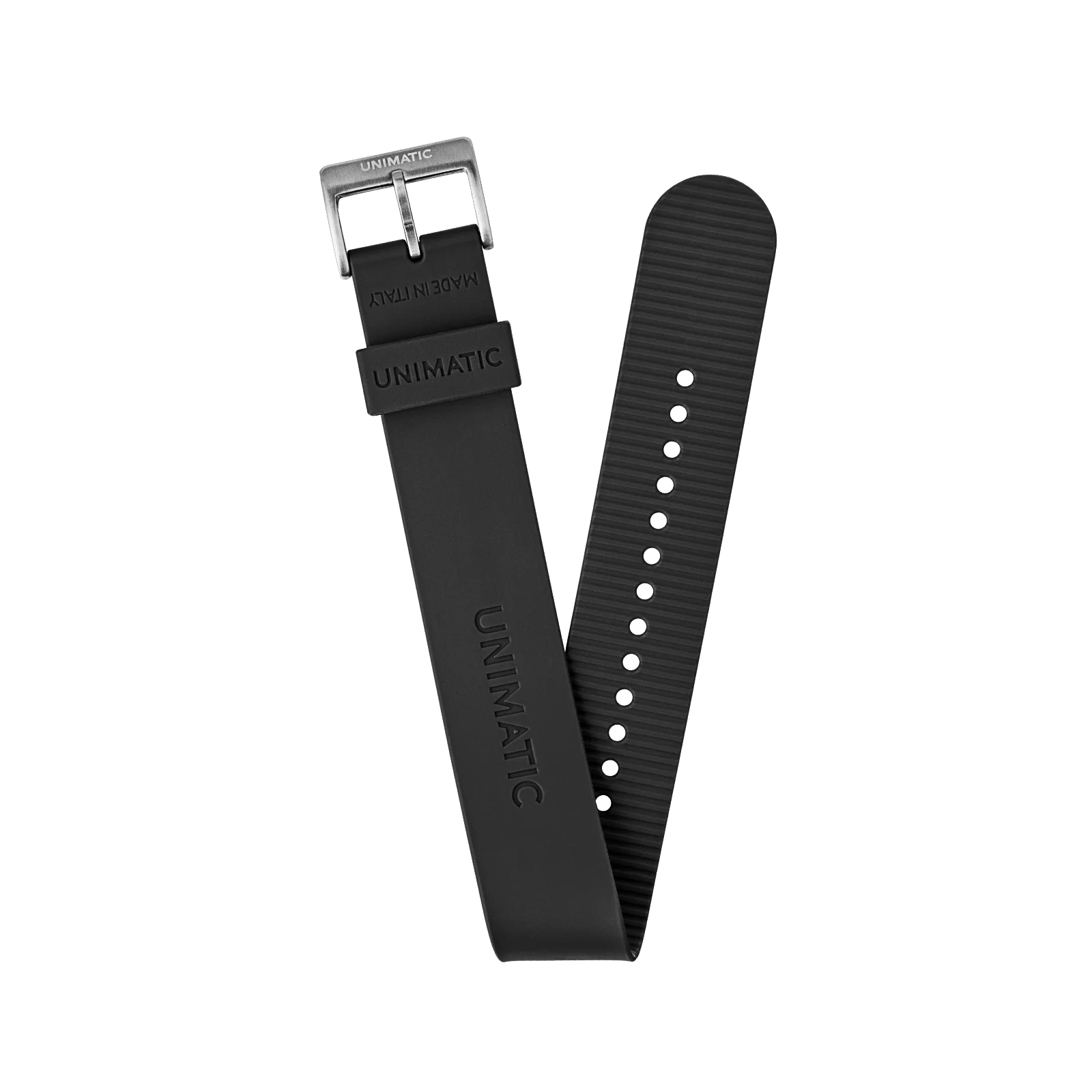 jednoczęściowy pasek dla zegarków unimatic w kolorze czarnym Unimatic TPU Nato stainess steel Strap 22 mm