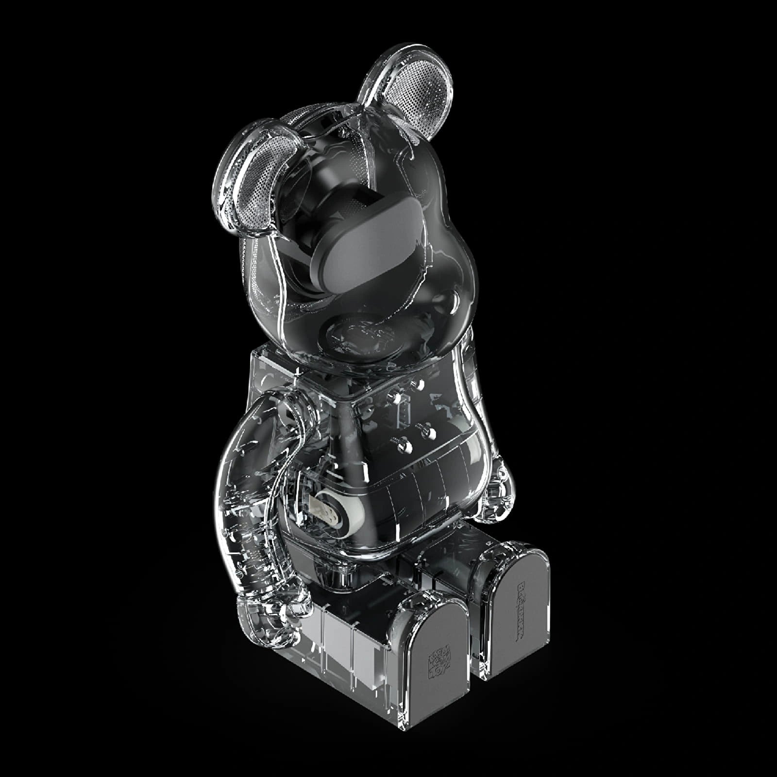 Figurka misia głośnik przezroczysty Medicom Bearbrick Audio Clear 400%