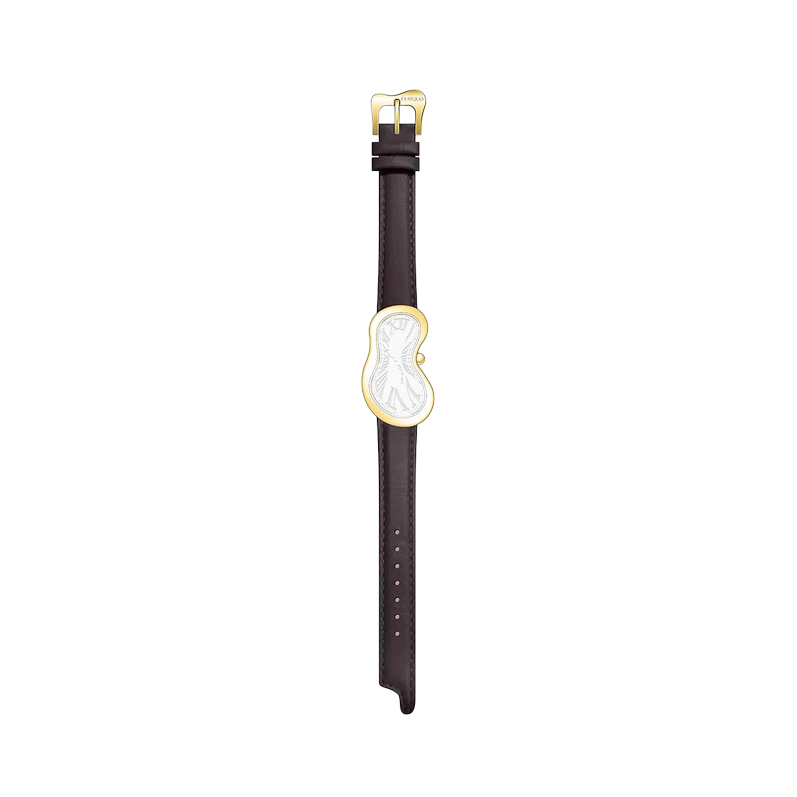 skórzany pasek do zegarka exaequo melting watch gładki brązowy