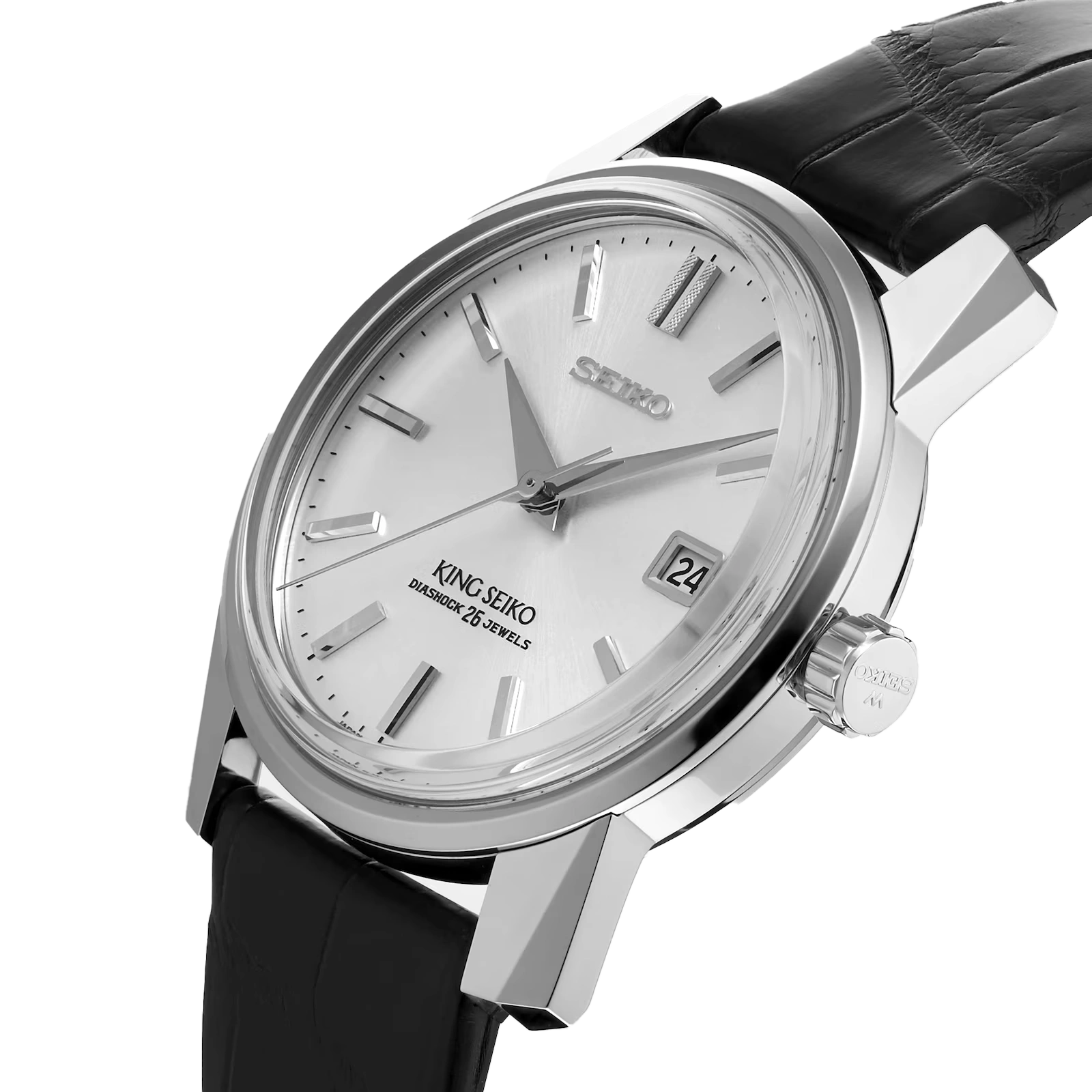 zegarek klasyczny stalowy SEIKO King Seiko SJE083J1 limited edition z boku