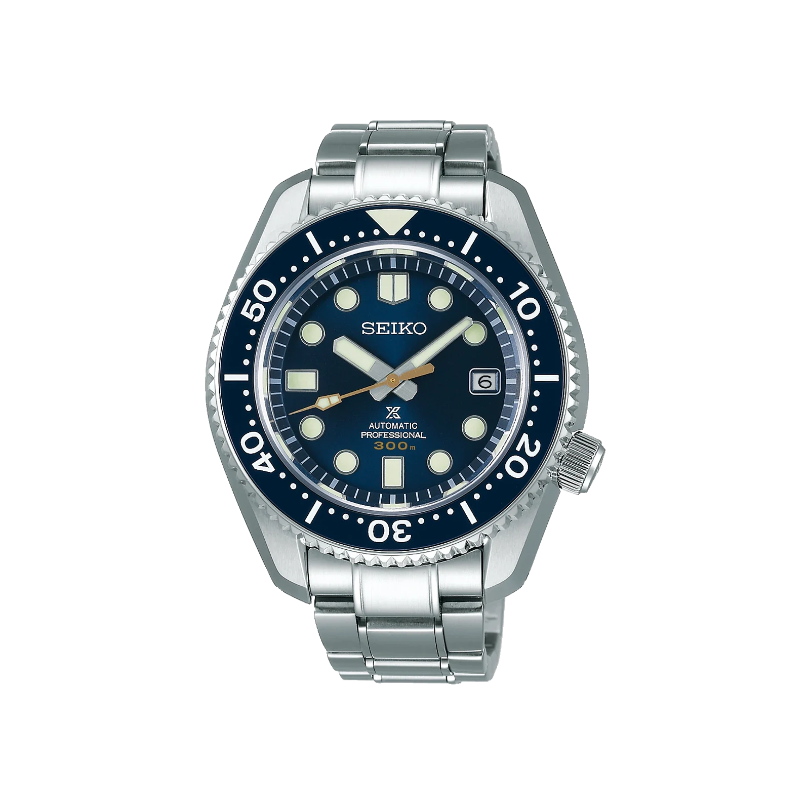 niebieski zegarek sportowy nurkowy automatyczny SEIKO Marinemaster 300 SLA023J stalowa bransoleta