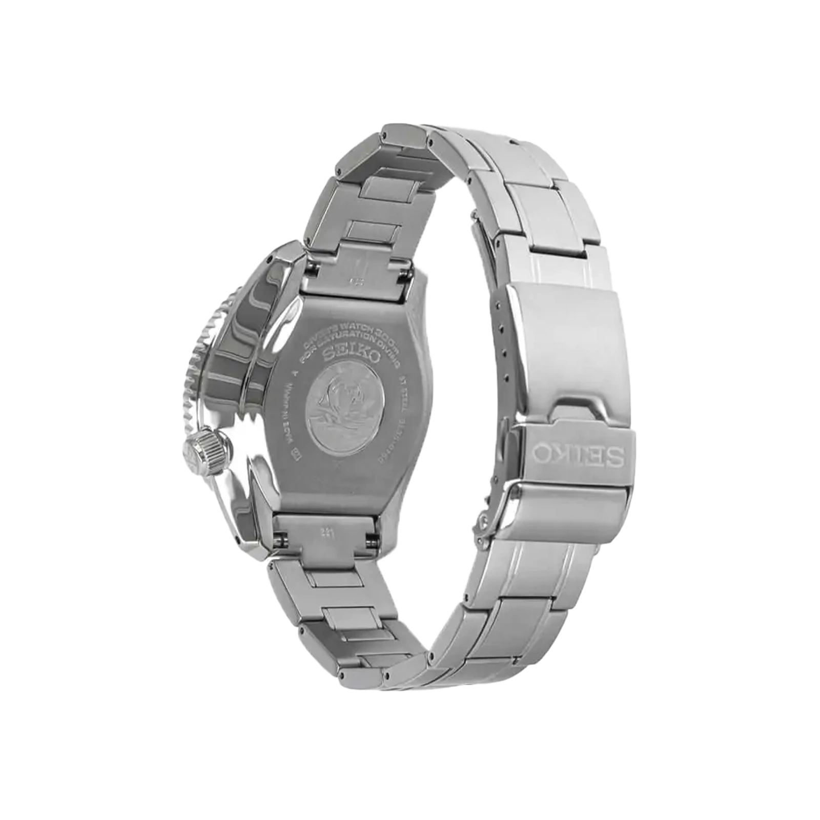 niebieski zegarek sportowy nurkowy automatyczny SEIKO Marinemaster 300 SLA023J od tyłu 