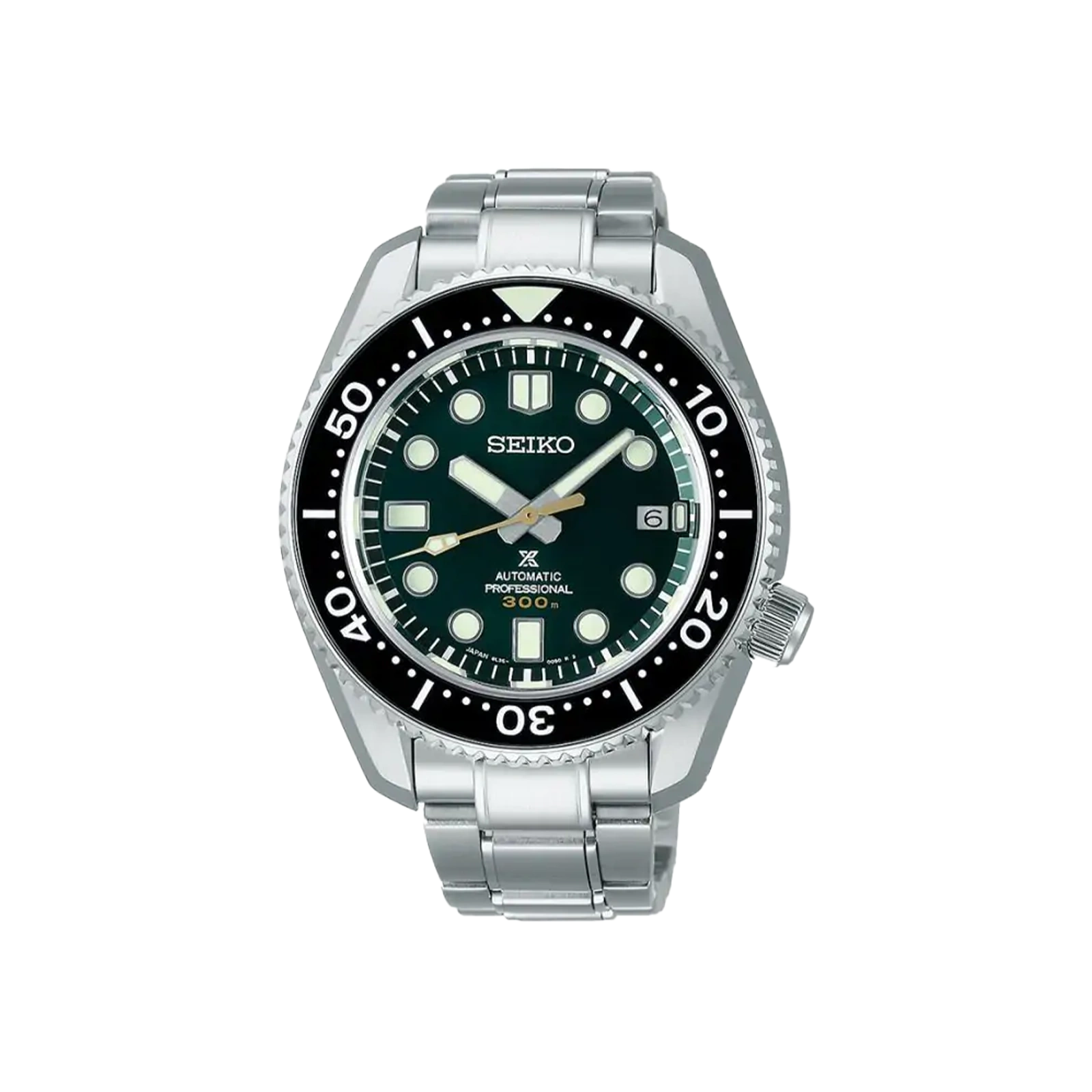 zielony zegarek sportowy nurkowy automatyczny SEIKO Marinemaster 300 SLA023J stalowa bransoleta