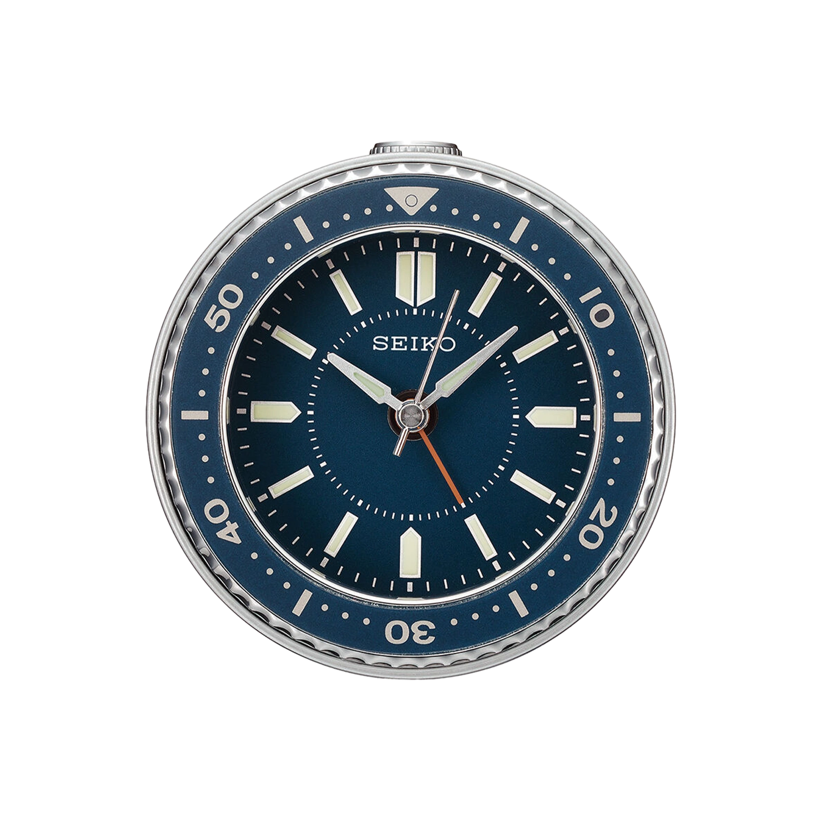 zegar stołowy niebieski alarm budzik seiko   QHE184M