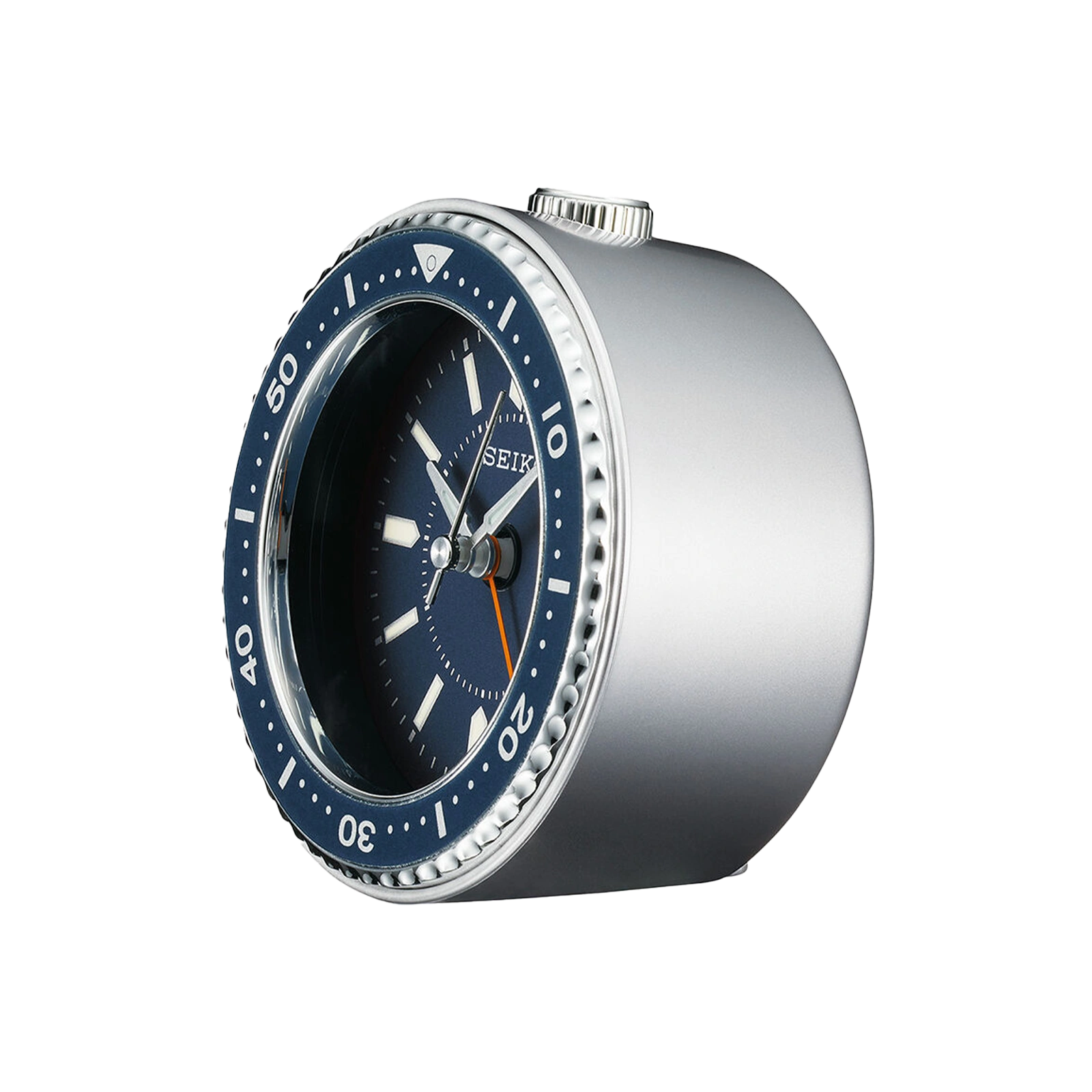 zegar stołowy niebieski alarm budzik seiko  QHE184M 