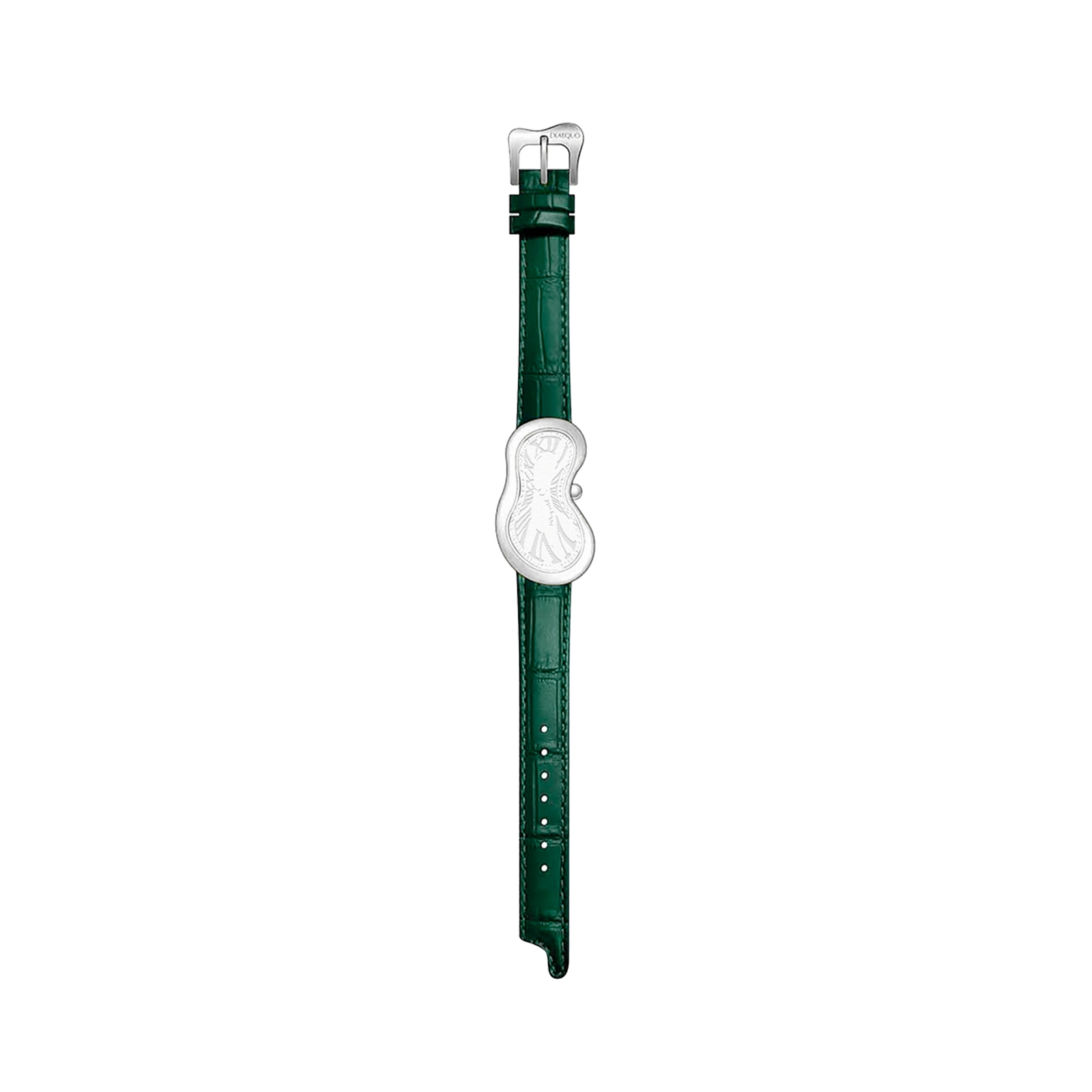 skórzany pasek do zegarka exaequo melting watch aligator zielony